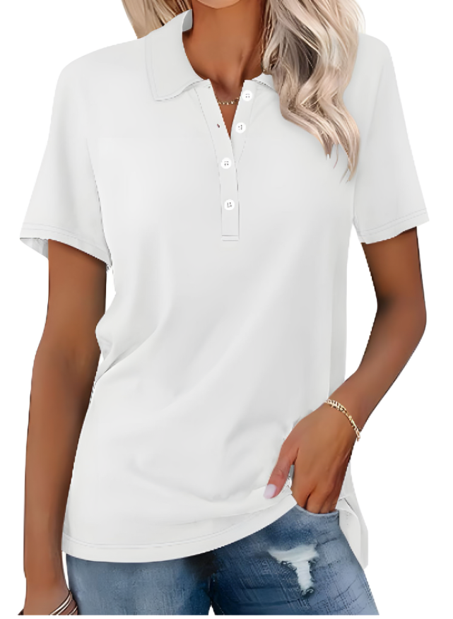 Women’s Casual Polo Shirt | Short Sleeve T Shirt Style