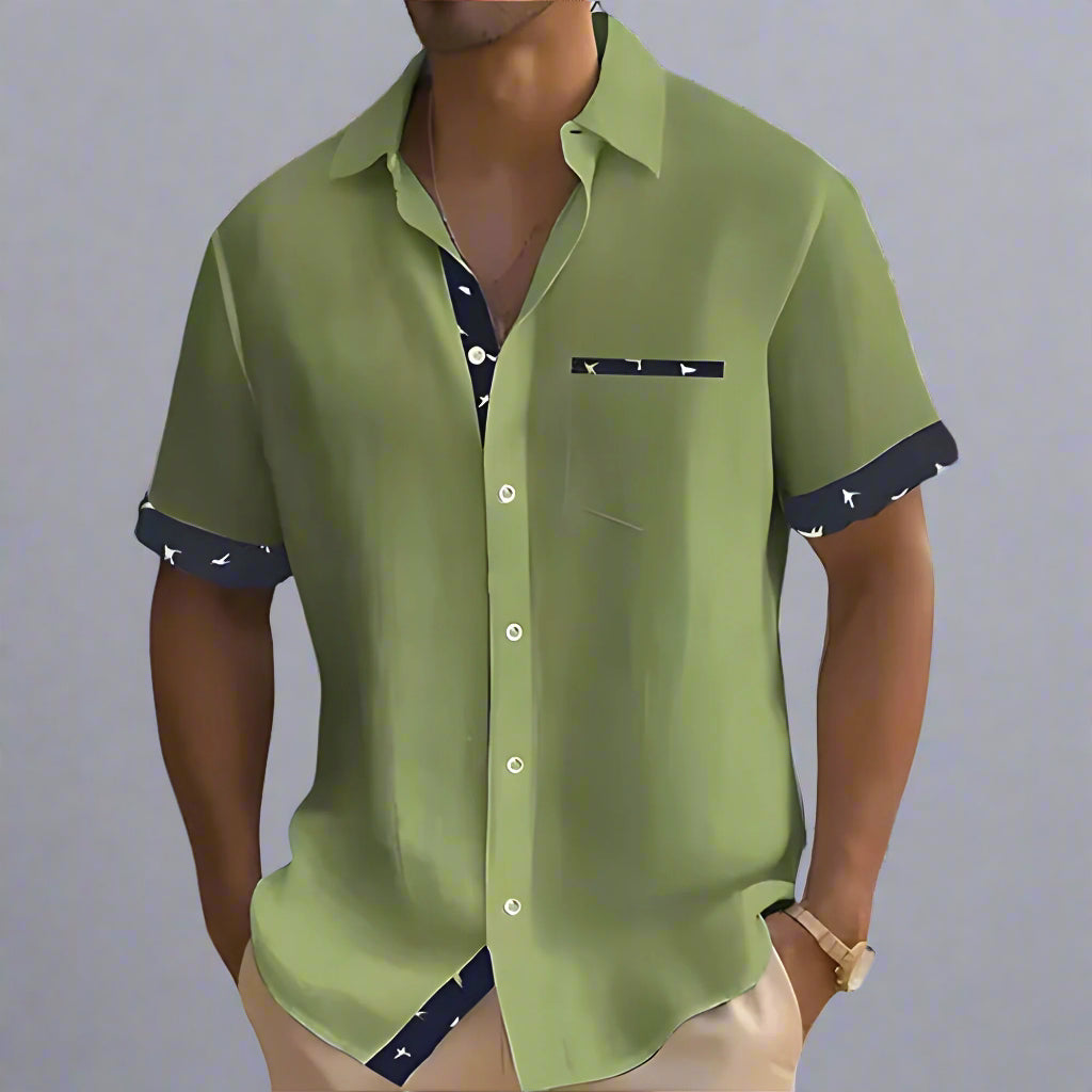 Men’s Casual Summer Shirt | Short Sleeve Button Up