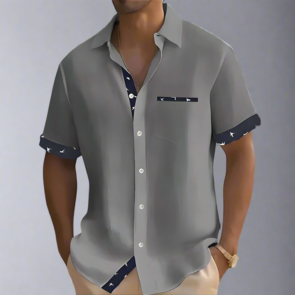 Men’s Casual Summer Shirt | Short Sleeve Button Up