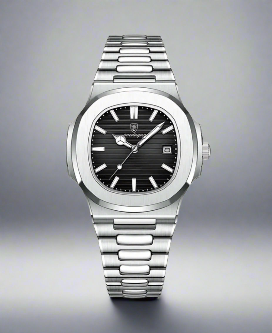 Men’s Luxury Stainless Steel Watch | Quartz Date Display