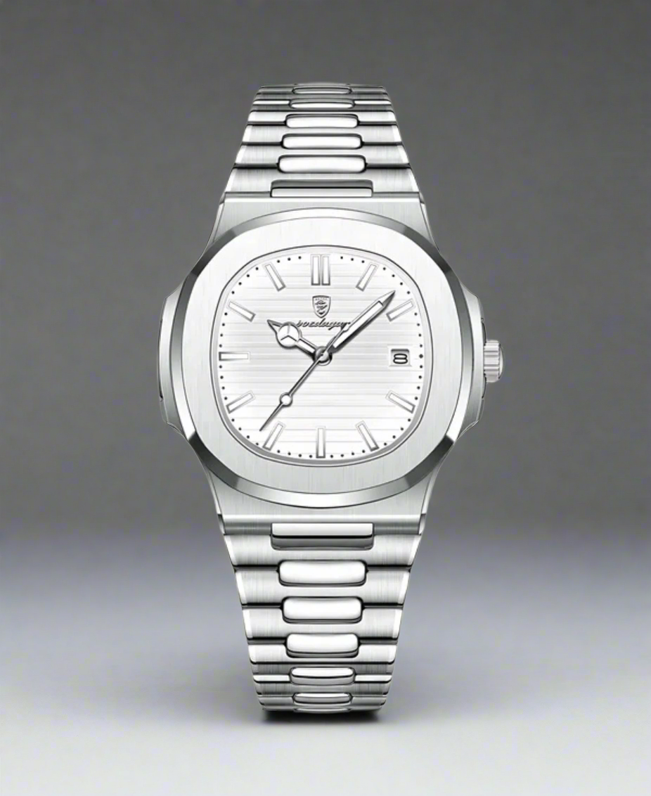 Men’s Luxury Stainless Steel Watch | Quartz Date Display