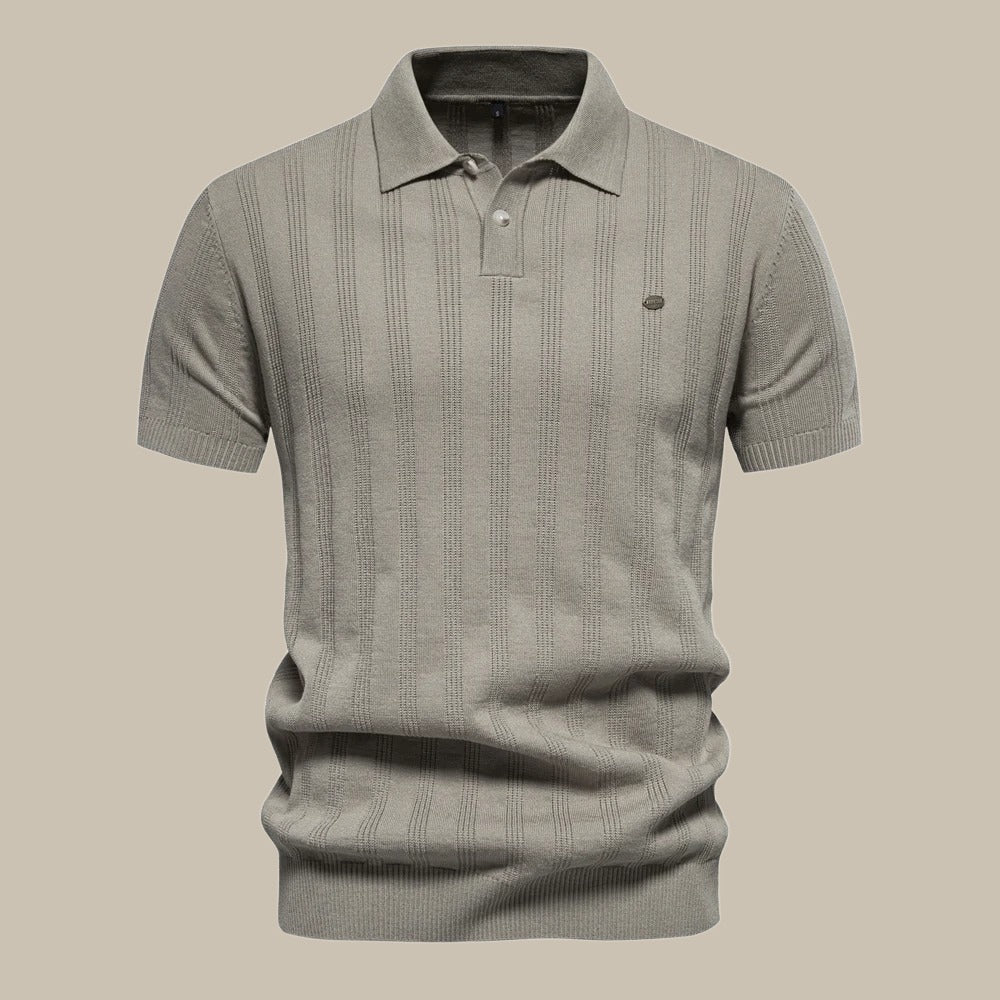 Men's tight knit polo shirt | Slim fit smart top
