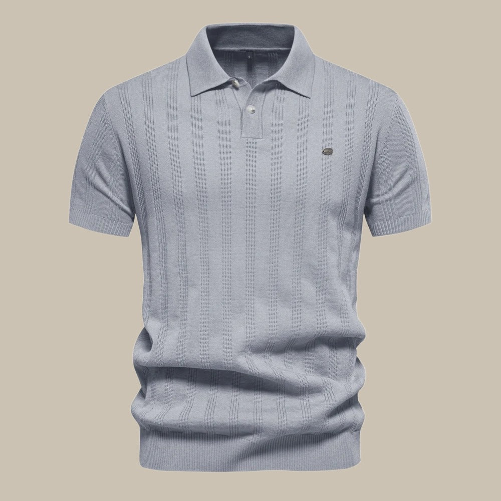 Men's tight knit polo shirt | Slim fit smart top