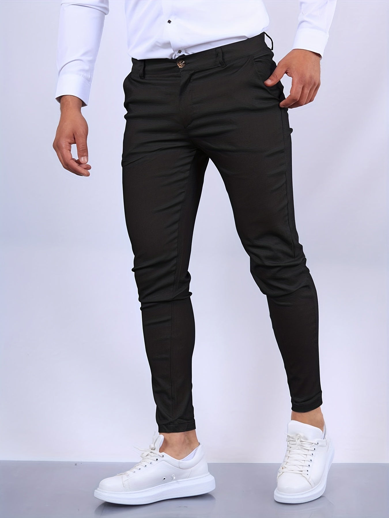 Men’s Slim Fit Chino Pants Trousers | Tapered Smart Casual
