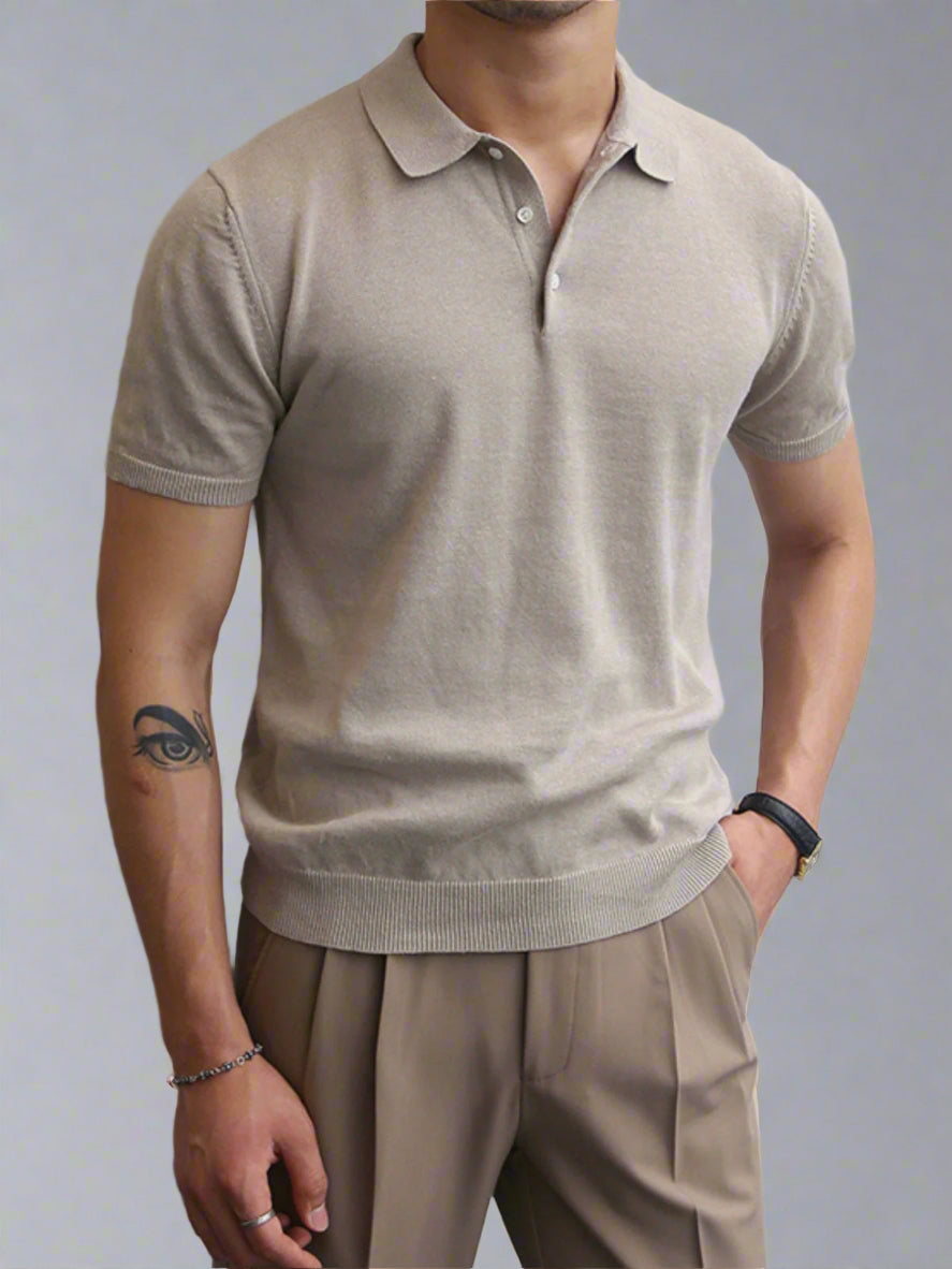 Men’s Lightweight Summer Polo Shirt | Short Sleeve Knitwear