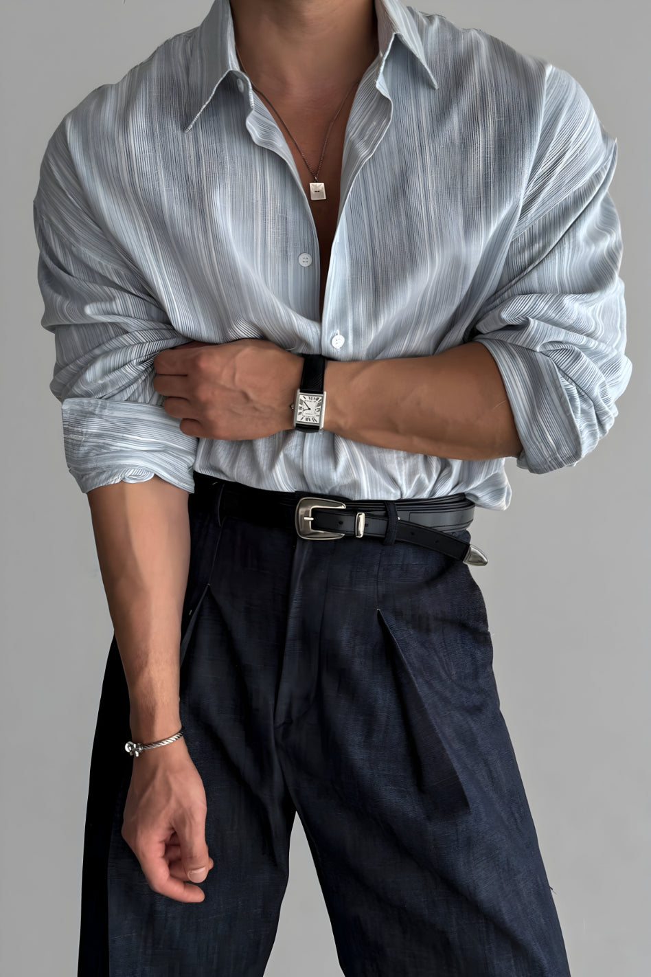 Men's Oversized Flannel Shirt | Long Sleeve Button Up