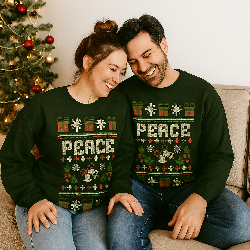 Unisex Knit Christmas Sweater Funny Long Holiday Jumper