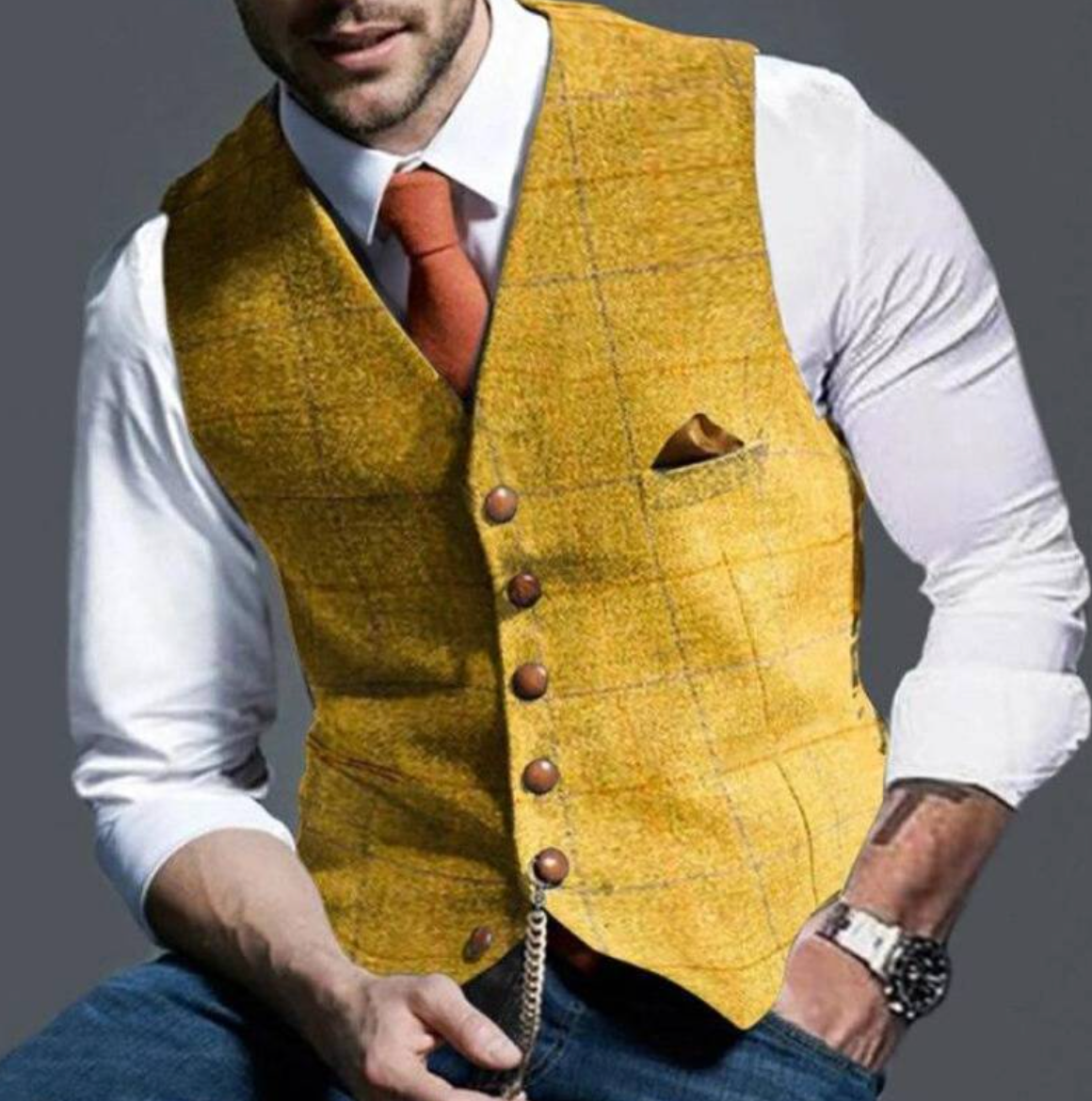 Men’s Slim Fit Wedding Waistcoat | Vintage Formal Vest