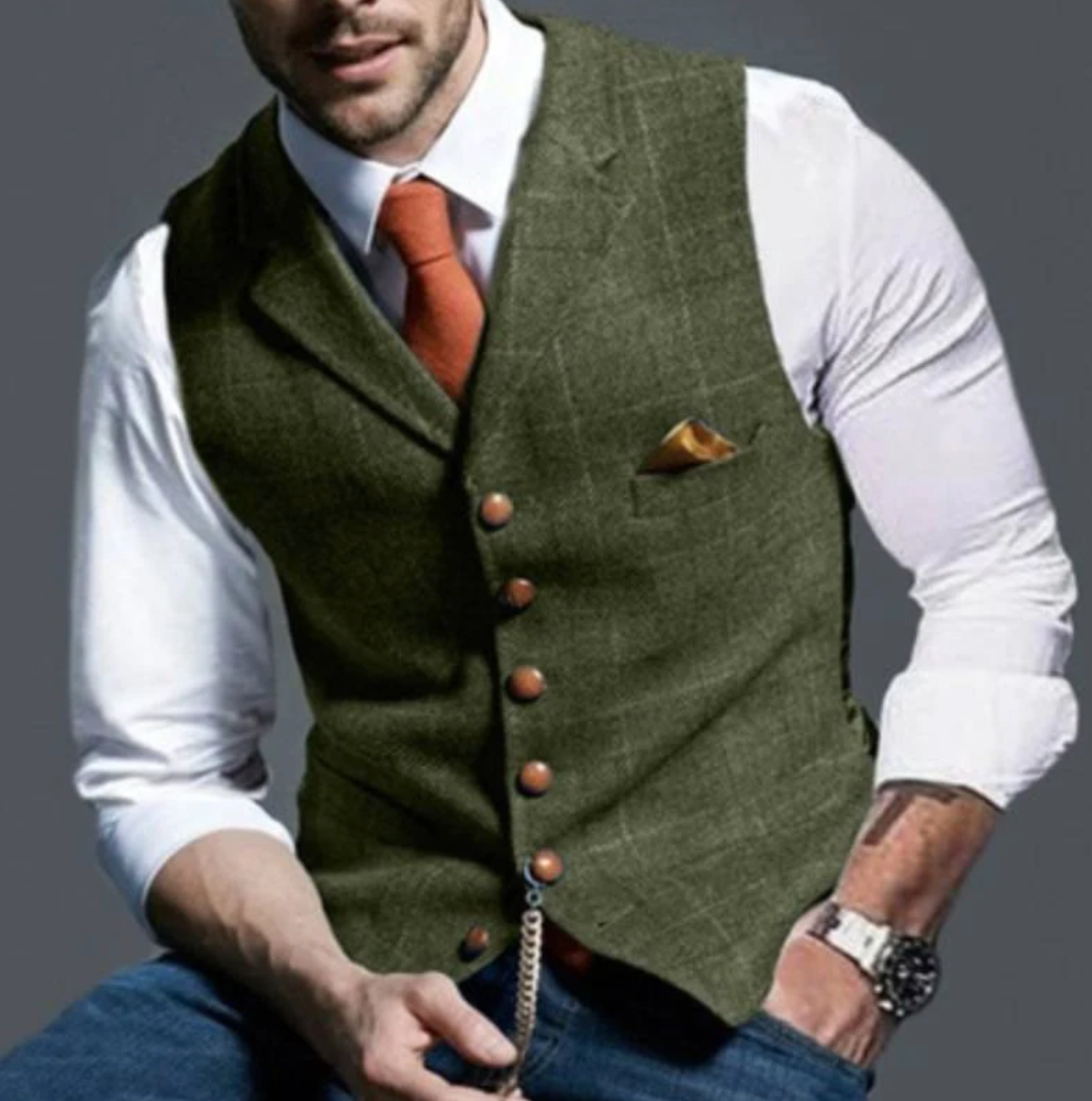 Men’s Slim Fit Wedding Waistcoat | Vintage Formal Vest