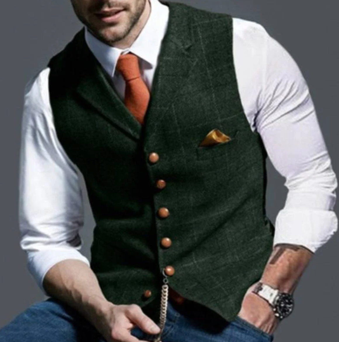 Men’s Slim Fit Wedding Waistcoat | Vintage Formal Vest