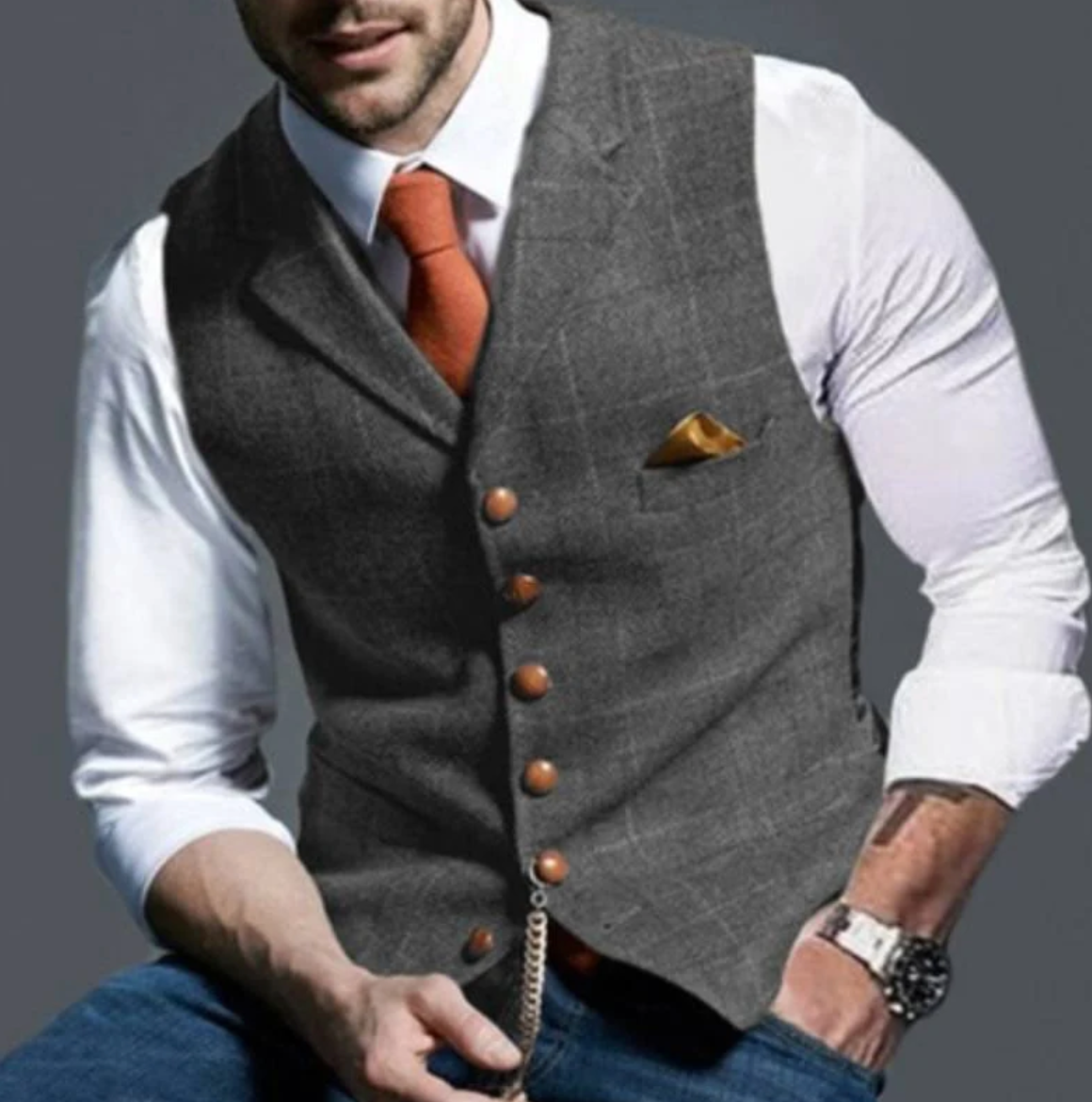 Men’s Slim Fit Wedding Waistcoat | Vintage Formal Vest