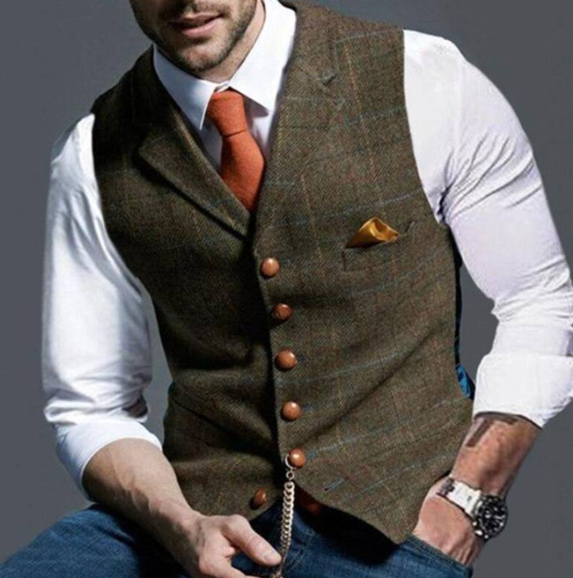 Men’s Slim Fit Wedding Waistcoat | Vintage Formal Vest