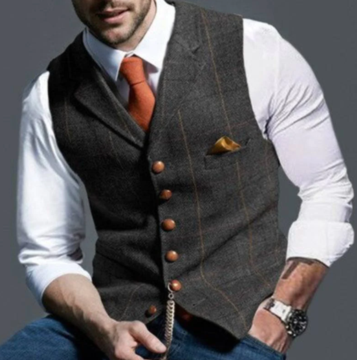 Men’s Slim Fit Wedding Waistcoat | Vintage Formal Vest