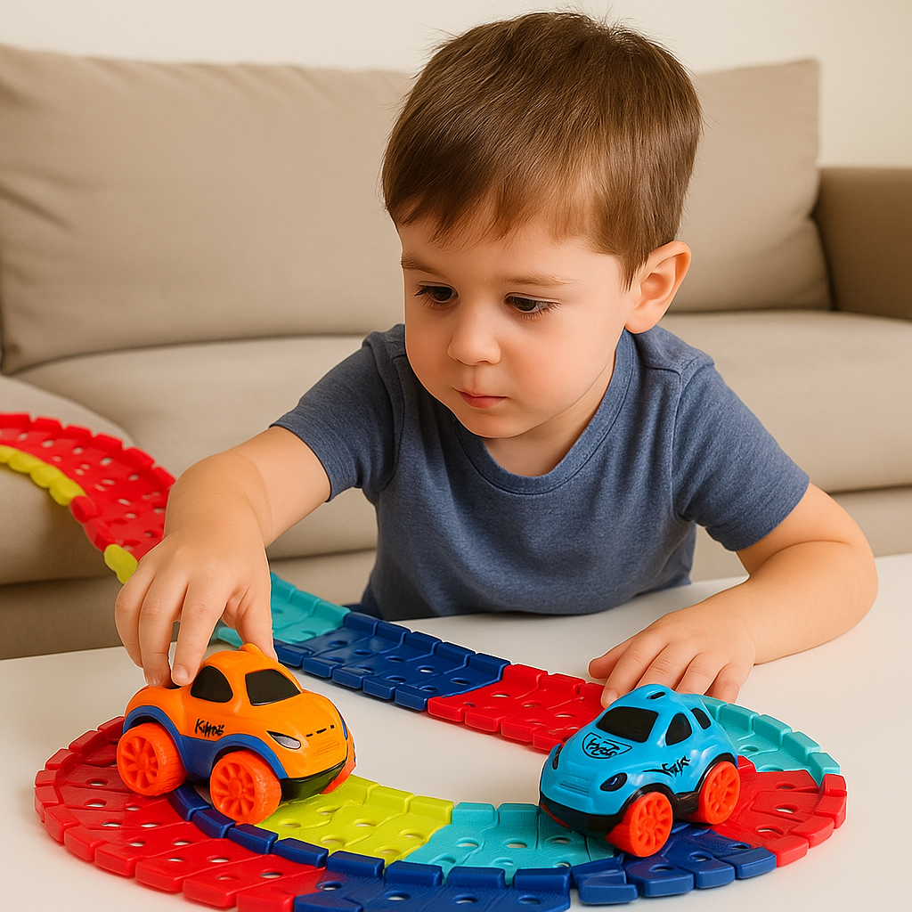 Race Track Toy Kids Anti-Gravity Glow Car STEM Playset