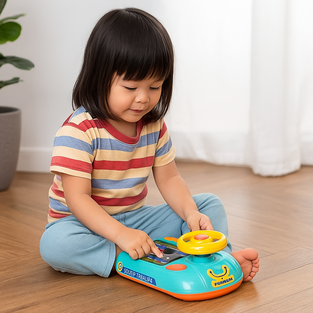 Driving Simulator Toy Kids Interactive Steering Wheel Game