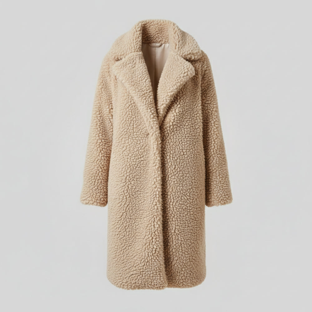 Women's Long Oversized Coat - Faux Fur - Teddy Jacket Winter