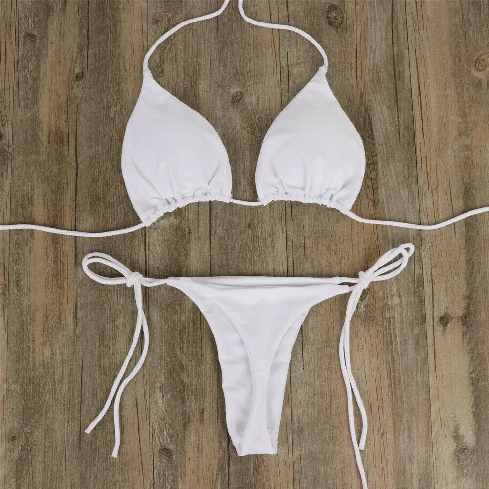 Women’s Sexy Summer Bikini Set | Tie Side Triangle Swimwear