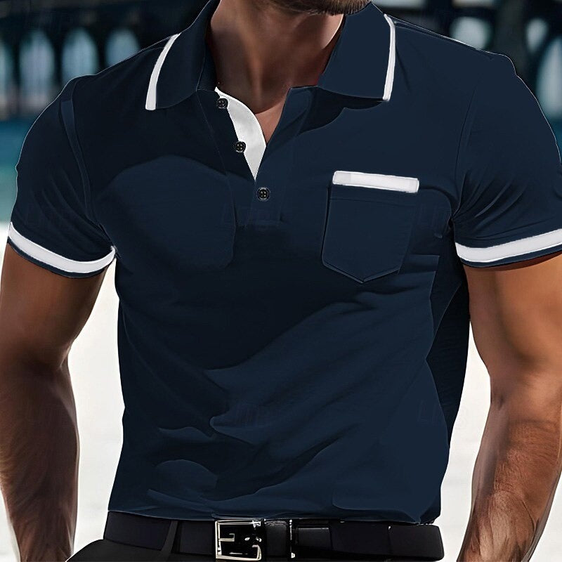 Men’s Slim Fit Polo Shirt | Short Sleeve Casual Top