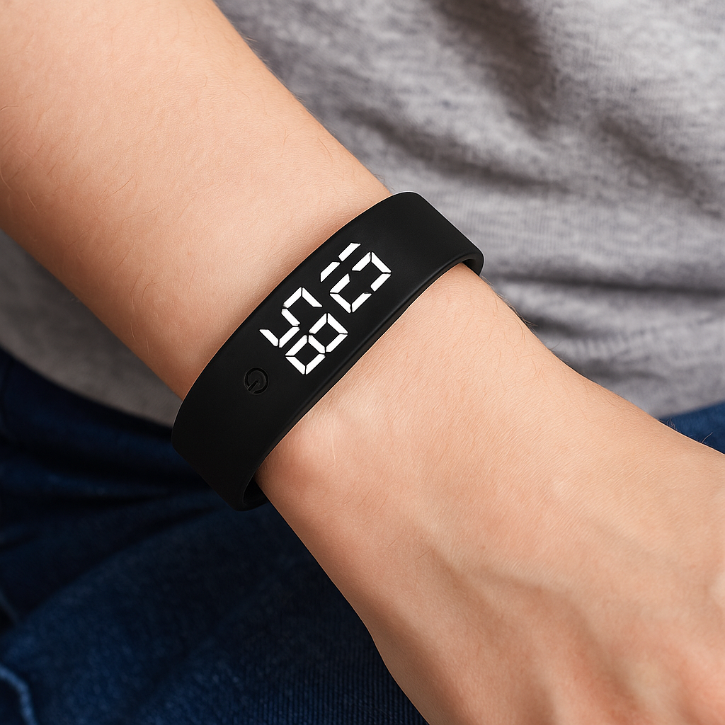 Smartwatch Fitness Tracker Waterproof LED Display Vibration Alarm