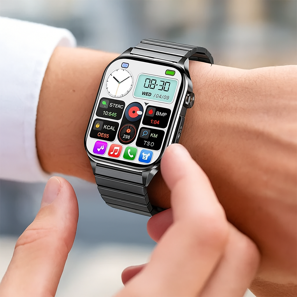 Smartwatch for Seniors Health Tracker Heart Rate SOS Alert