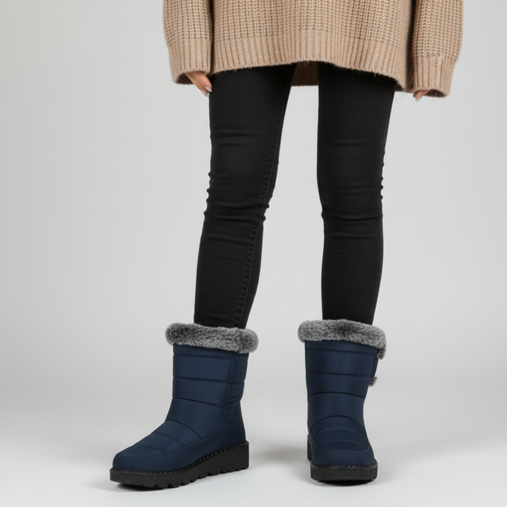 Women Warm Snow Boots - Ankle Winter Fur Lined