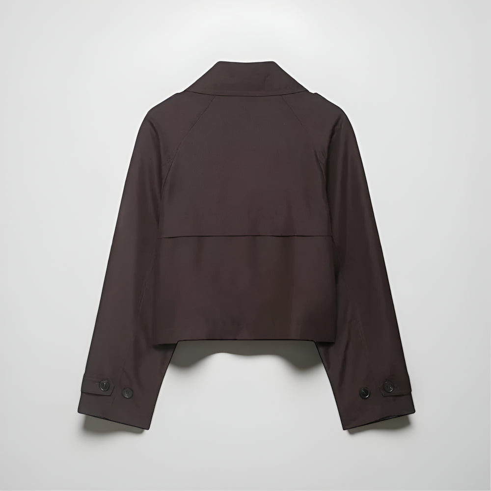 Women Trench Jacket – Short Double Breasted