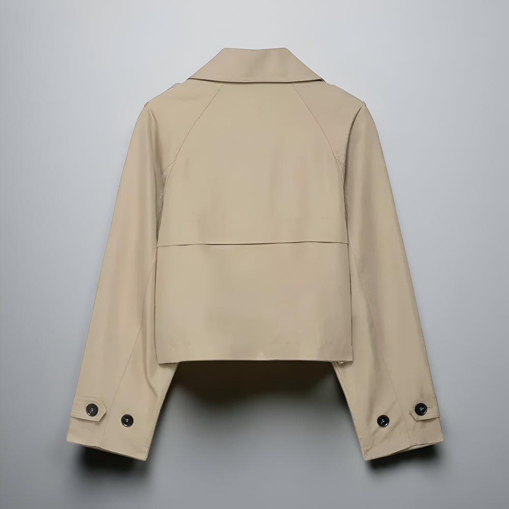Women Trench Jacket – Short Double Breasted