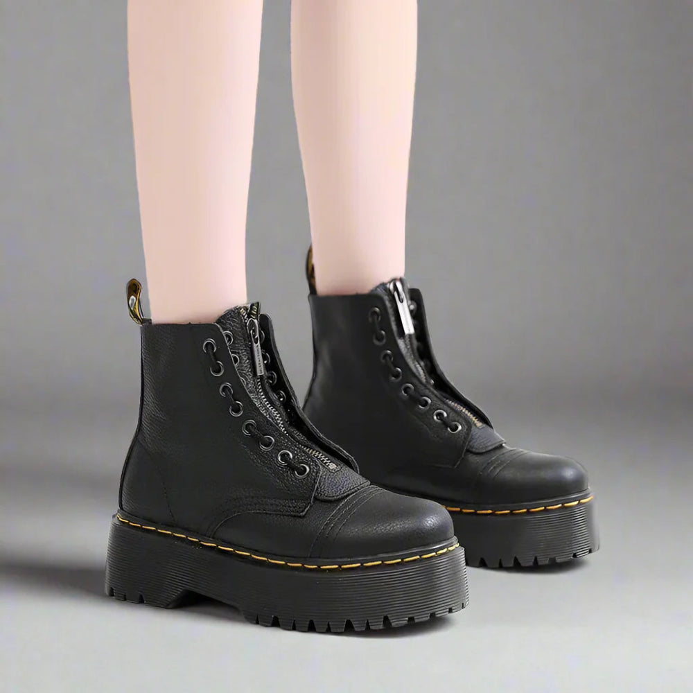 Women's Platform Boots | Zipper Grip Sole - Image 1