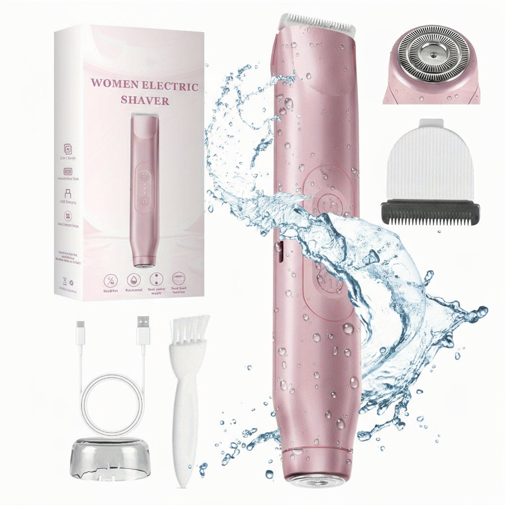 Christmas Gifts Electric Shaver Women Waterproof Hair Trimmer