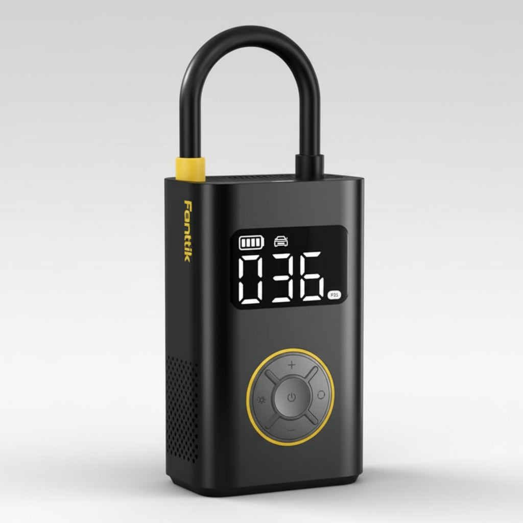 Portable Air Compressor Tire Inflator Gift for Car and Bike Owners