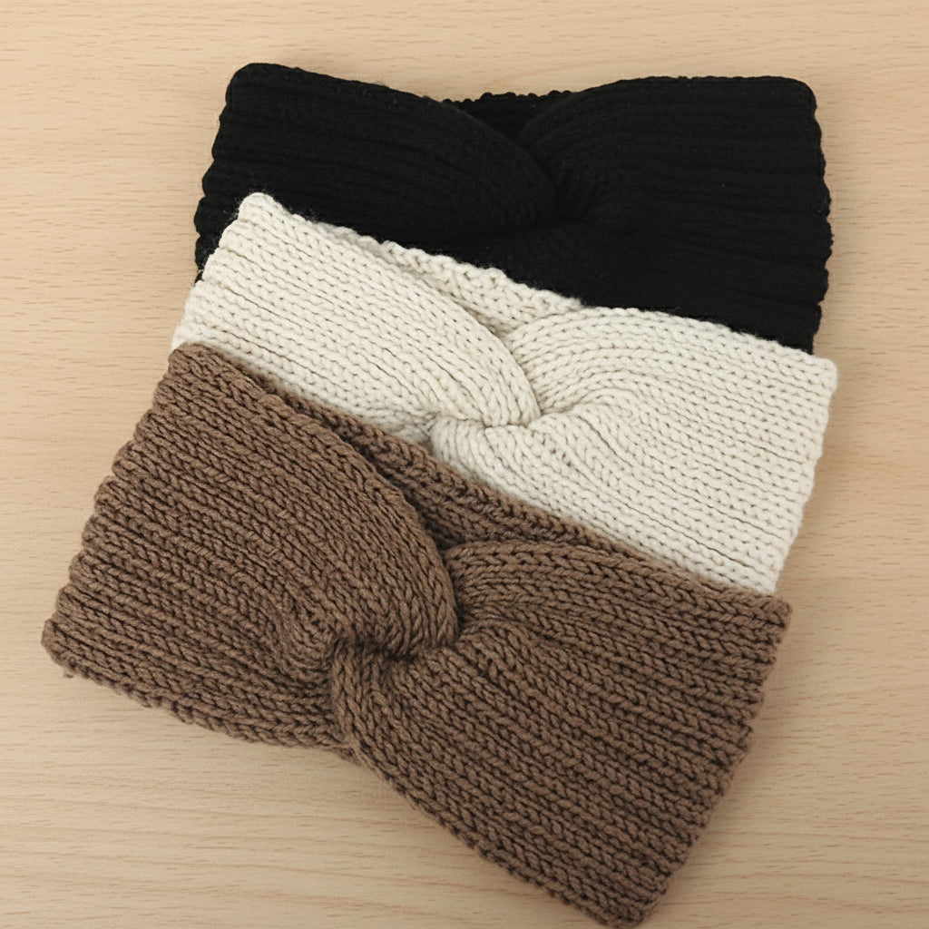 Women's Ribbed Knit Winter Headband Warm Twist Ear Warmer