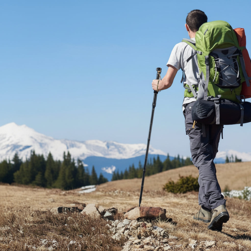 Collapsible Hiking Stick Interchangeable Heads Outdoor Adventures