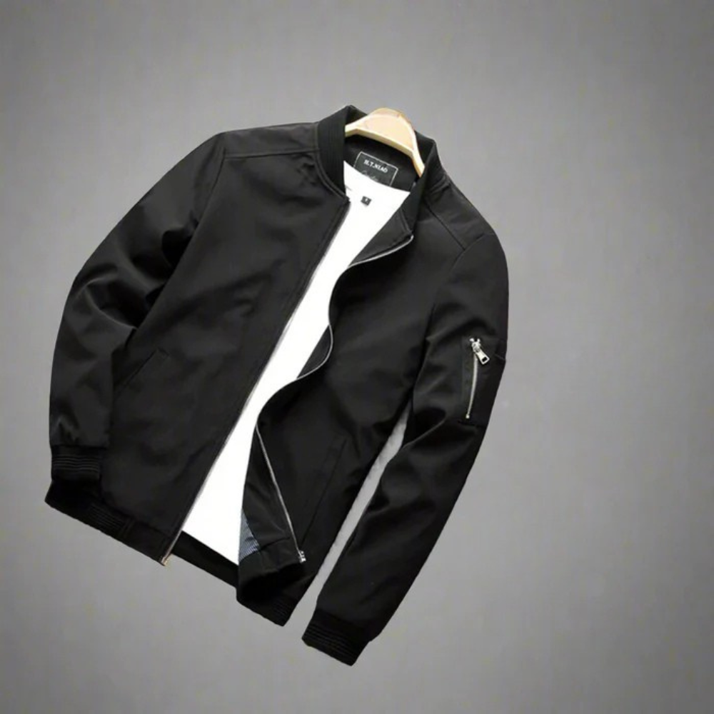 Men’s Bomber Lightweight Jacket | Zip Up Retro Style