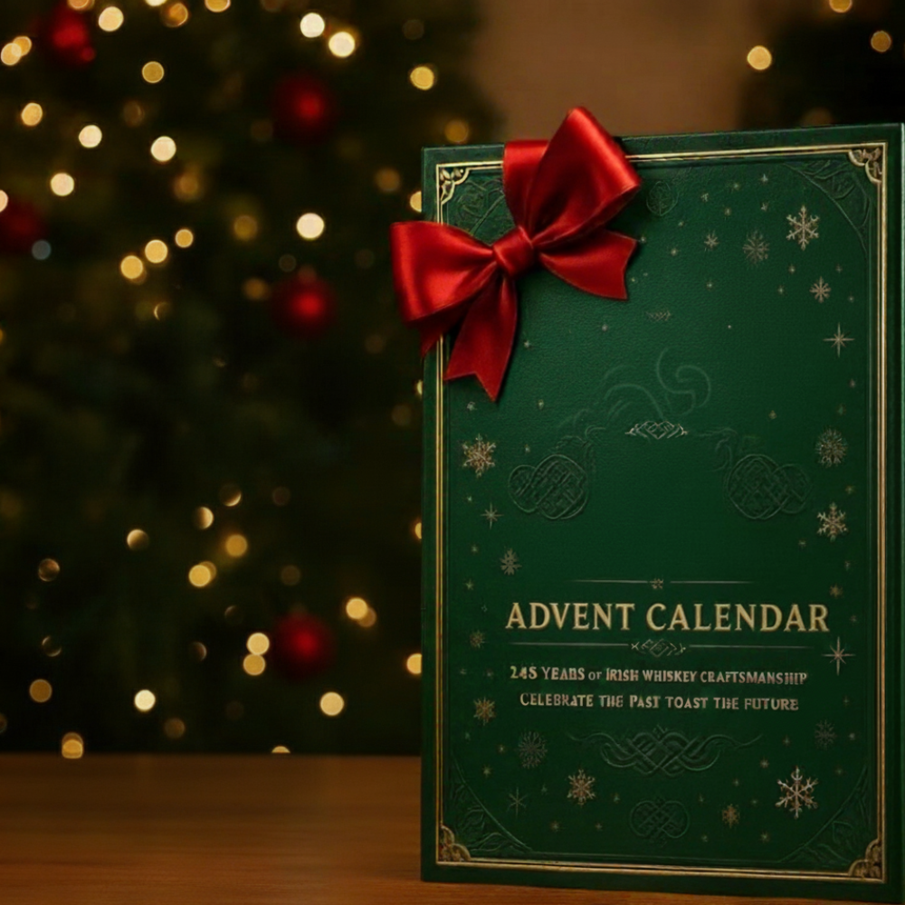 Whiskey Bottle Advent Calendar Decorative Christmas Countdown Box