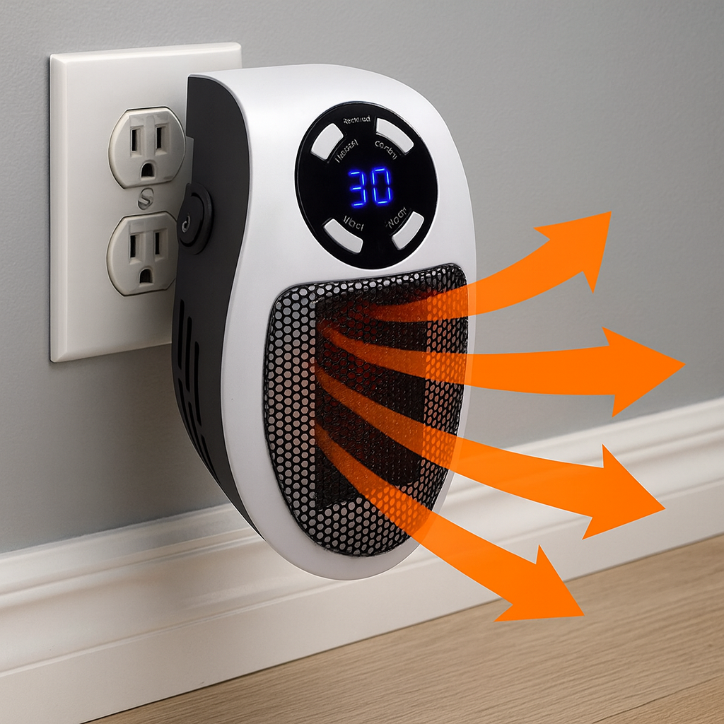 Electric Space Heater Portable Compact Energy Efficient