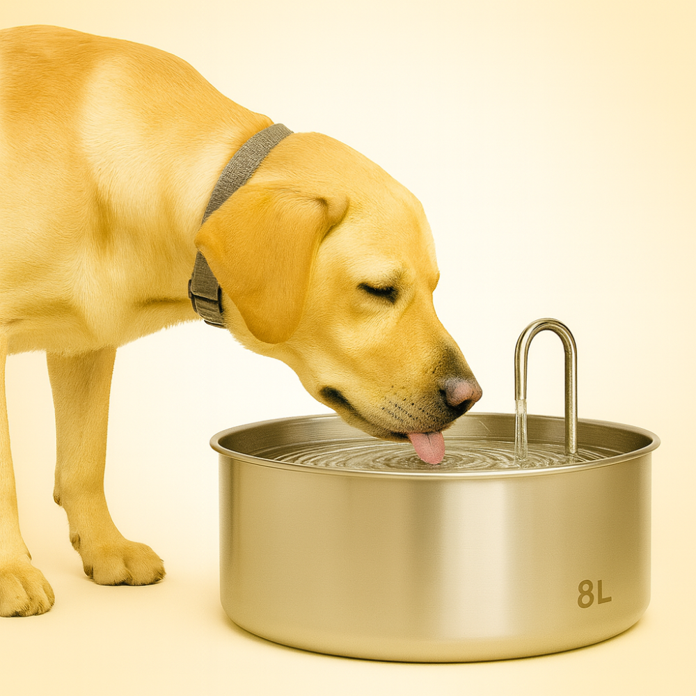 Pet Water Fountain Stainless Steel 8L Filtration Anti Bacterial Bowl