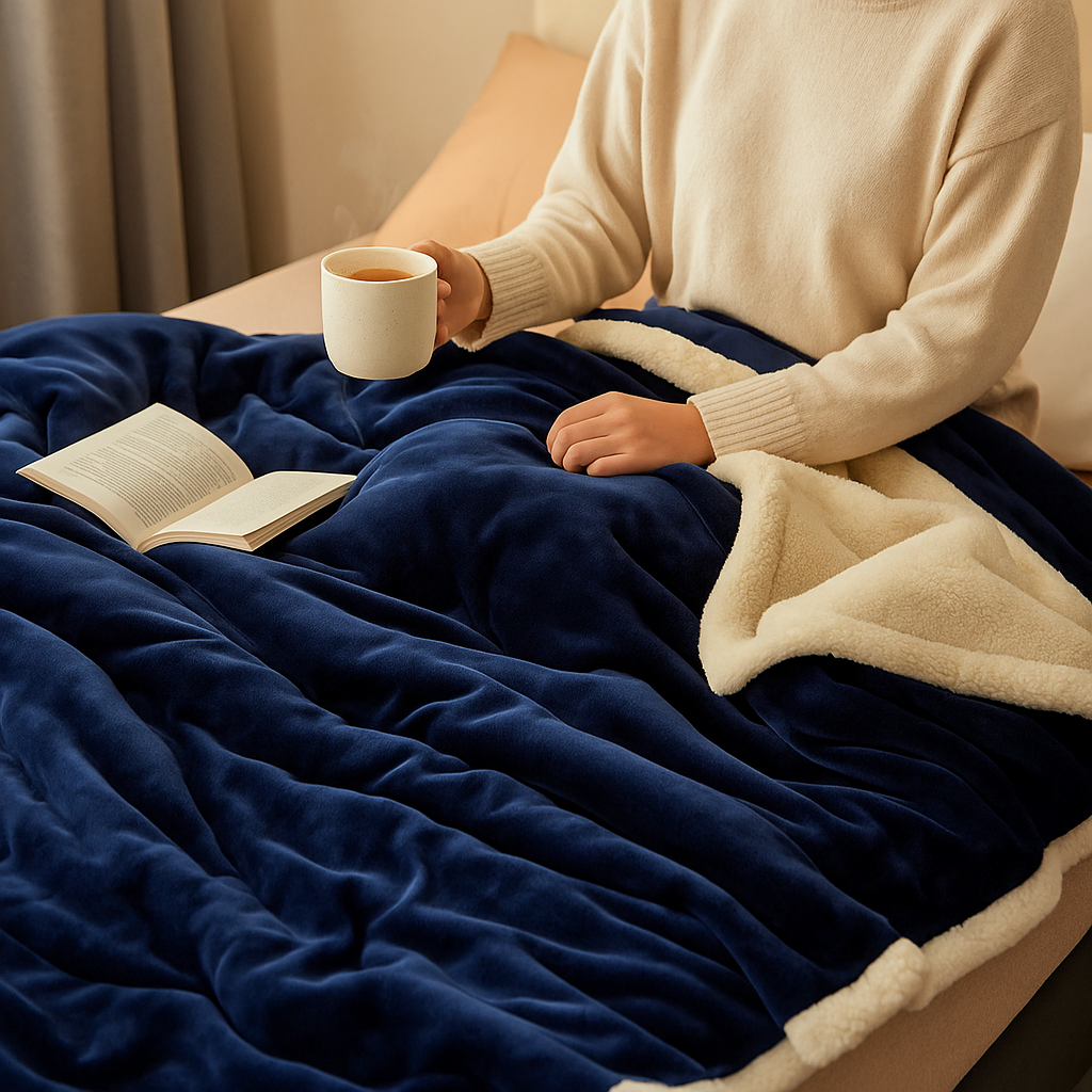 Fleece Duvet Cover Set Warm Velvet Bedding Ultra Soft Cozy Comfort