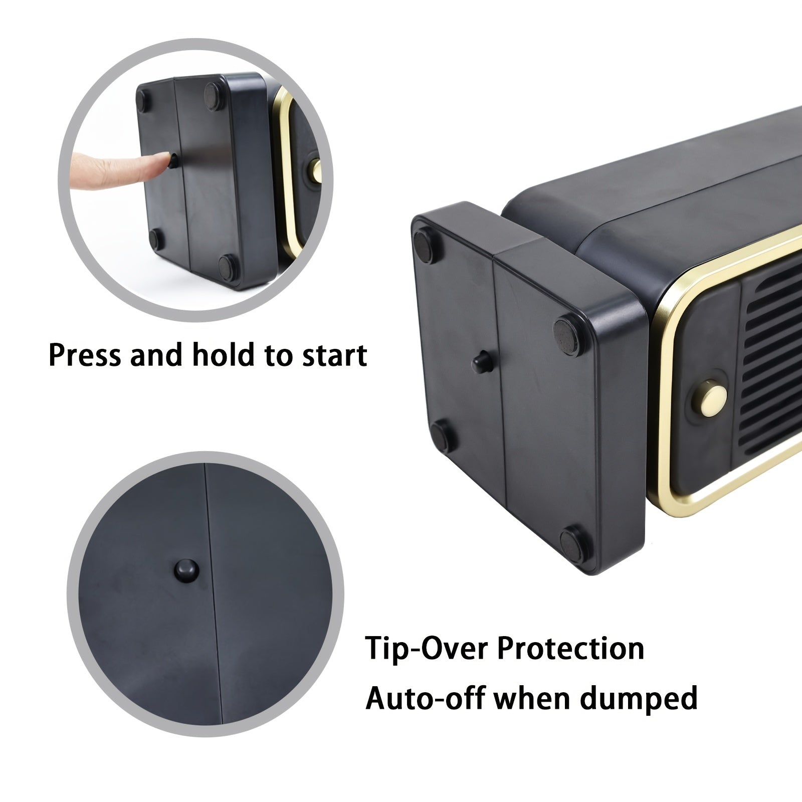 Electric Space Heater Portable 500W Compact Indoor Warmth