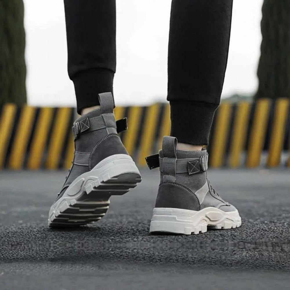 Men's Motorcycle Work Boots – Ankle Support Orthopedic