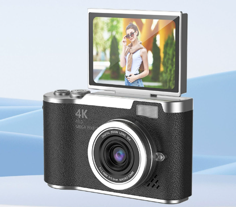 4K Digital Vlogging Camera with Flip Screen Perfect Gift for Adults