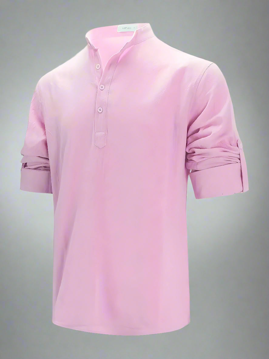 Men's Oversized Linen Shirt | Lightweight Long Sleeve