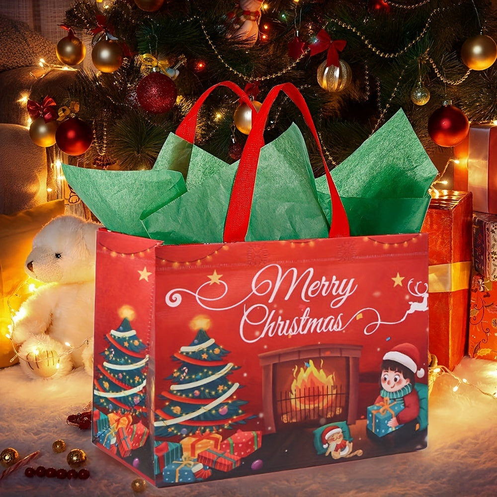 Christmas Bags Reusable Large Gift Tote Holiday Presents