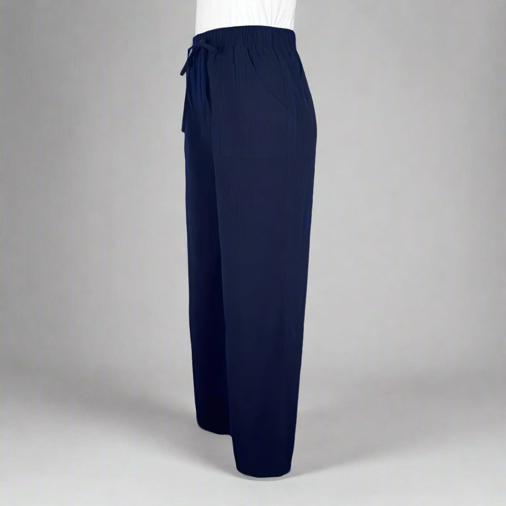 Women’s Casual Linen Pants Trousers | Wide Leg Relaxed Fit