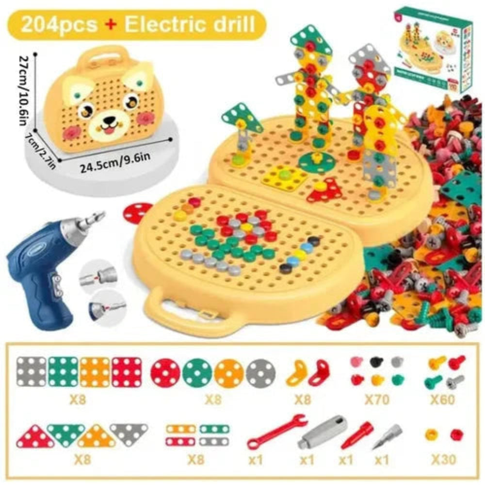 Construction Toy Drill Set STEM Educational Building Learning Kit