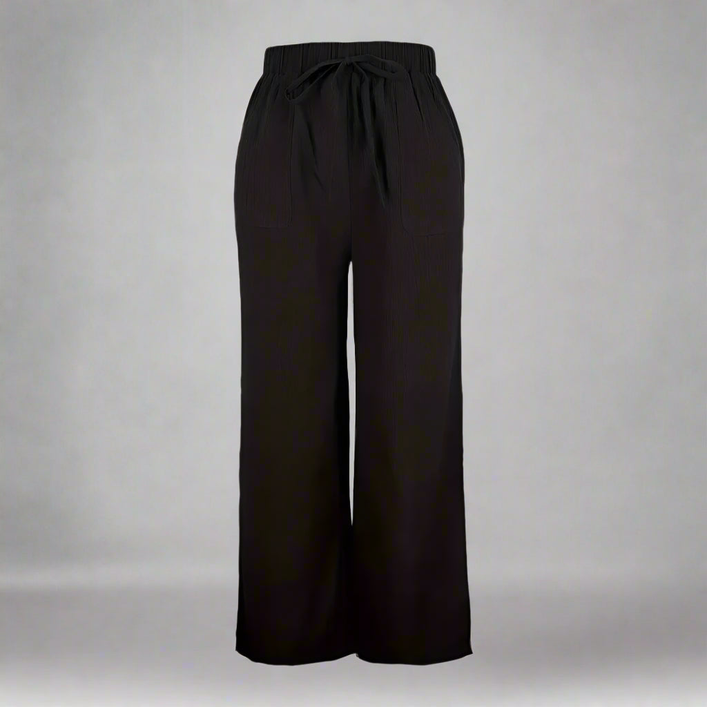 Women’s Casual Linen Pants Trousers | Wide Leg Relaxed Fit