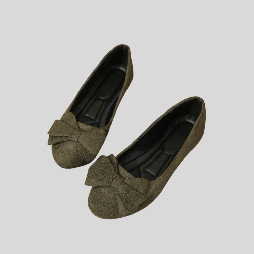 Women's Comfortable Flats | Slip-On Design Bow Details