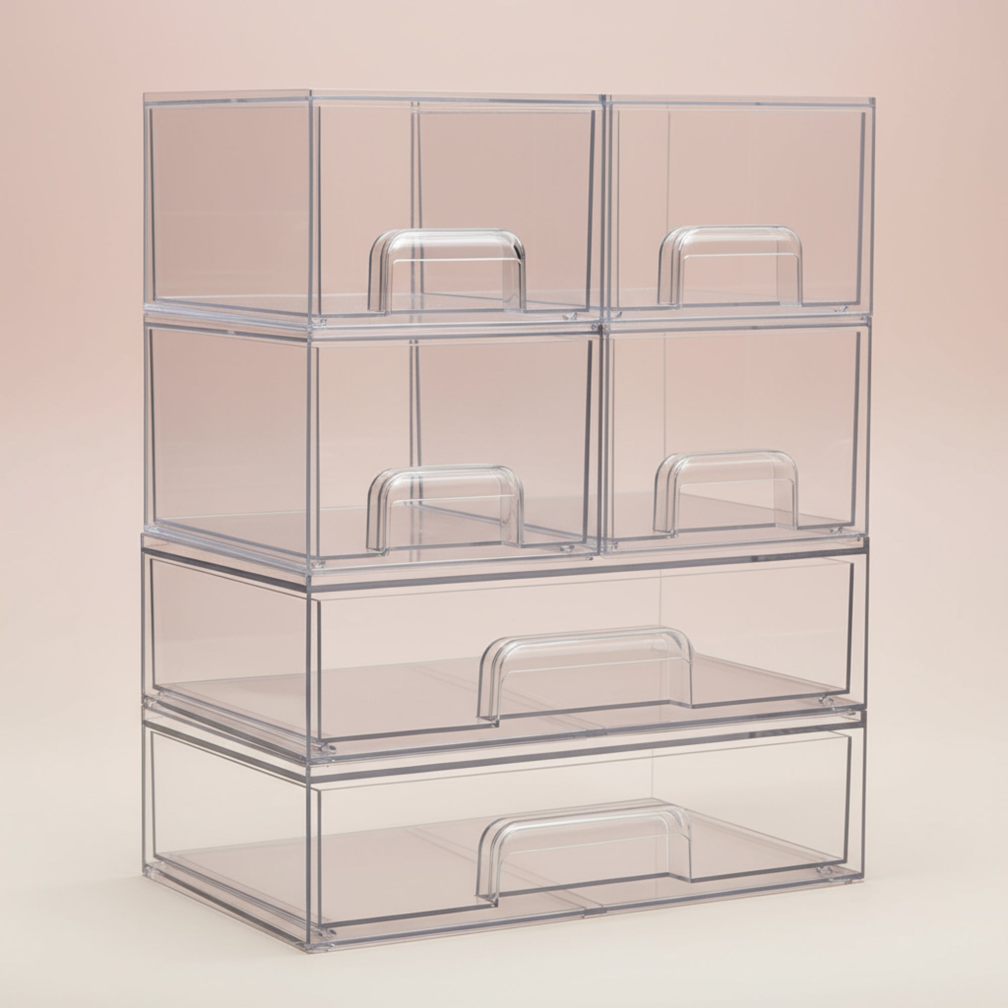Acrylic Storage Drawers Stackable Clear Organizer Box