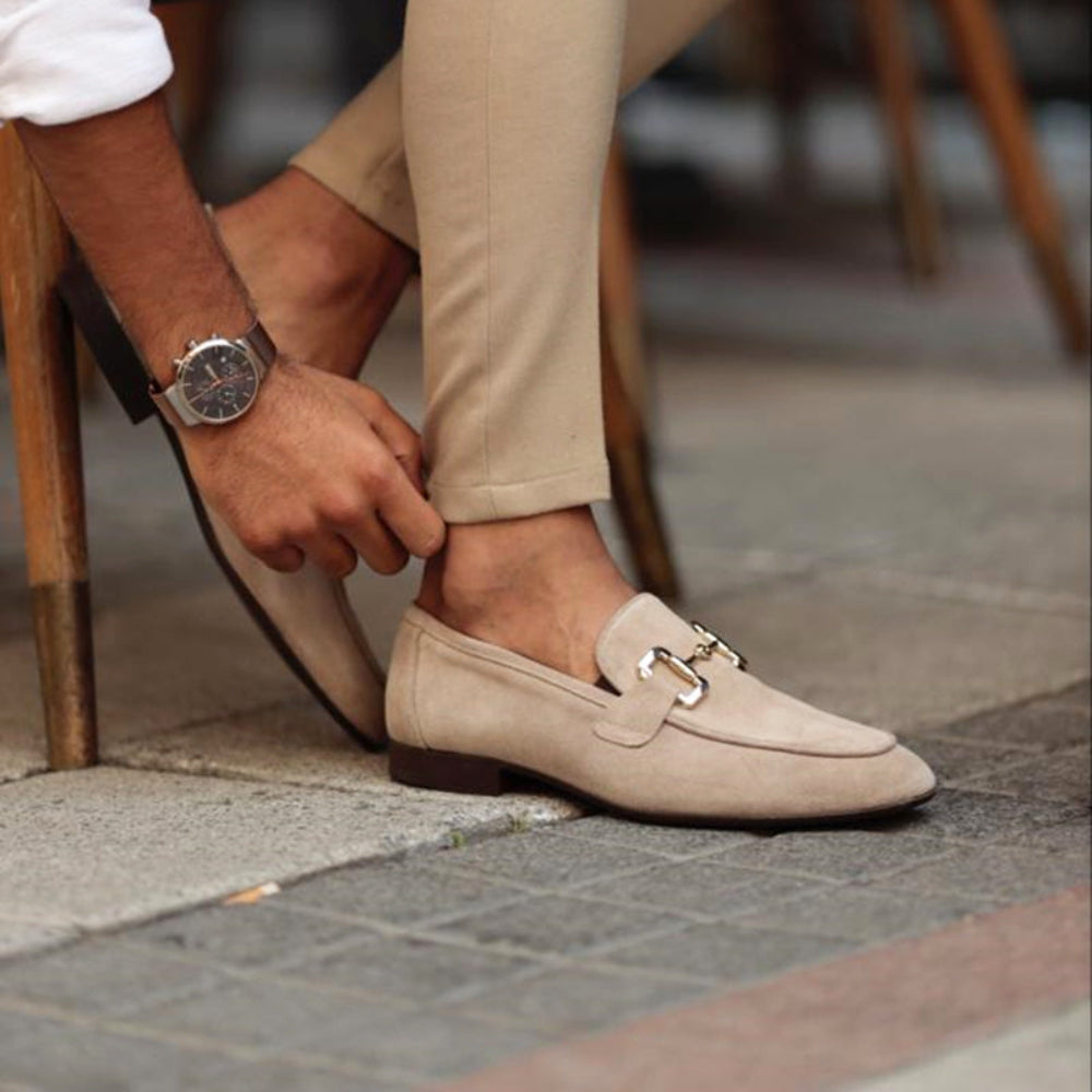 Men's Suede Loafers | Slip-On Design Comfortable Arch Support