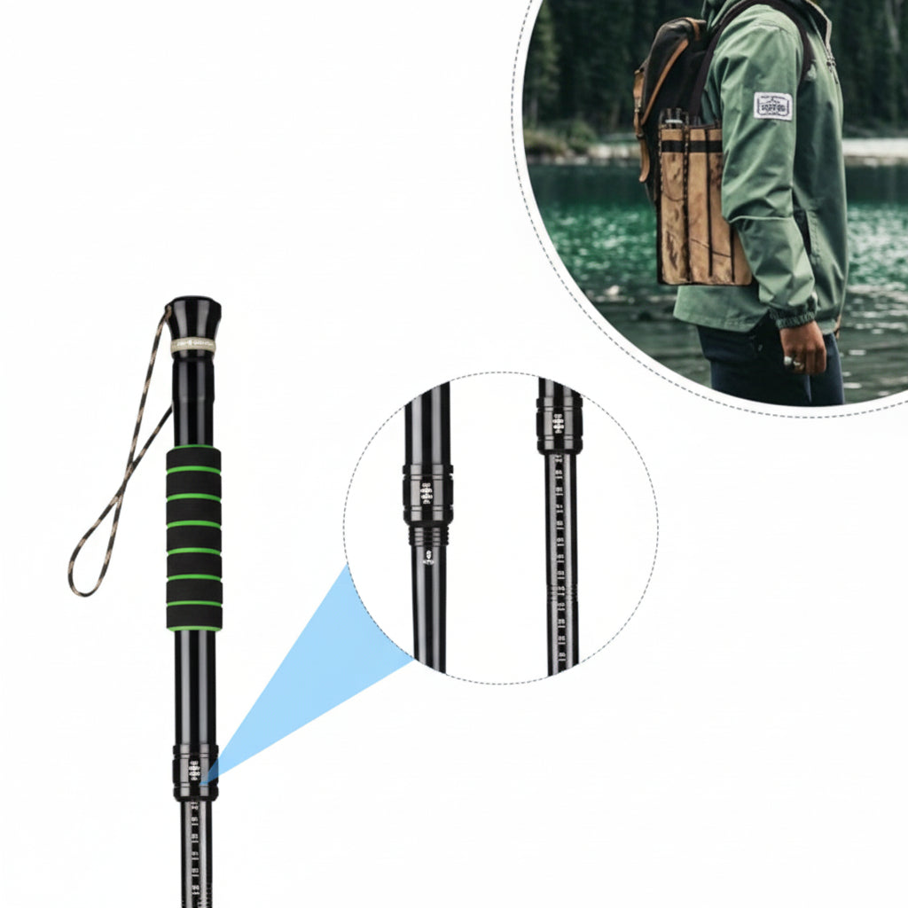 Collapsible Hiking Stick Interchangeable Heads Outdoor Adventures