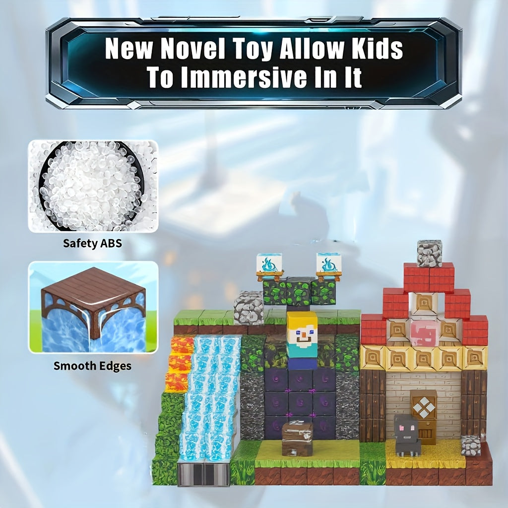 Magnetic Building Blocks Colorful Creative Construction Toy for Kids